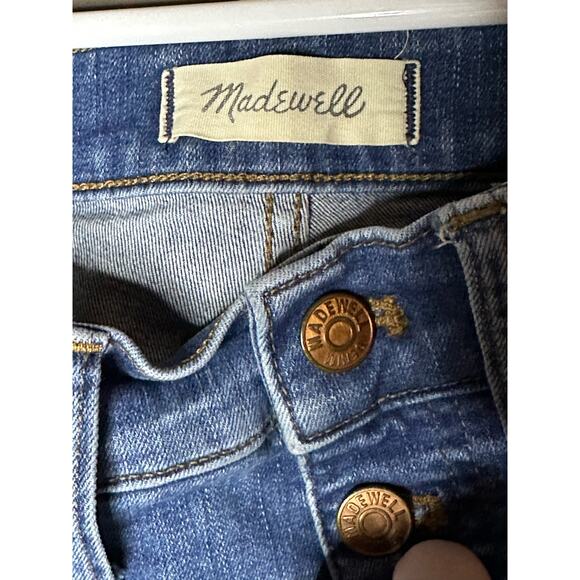 Madewell 10 Inch High-Rise Skinny Button Fly Slight Distress Denim Jean Size 26 - Picture 12 of 12
